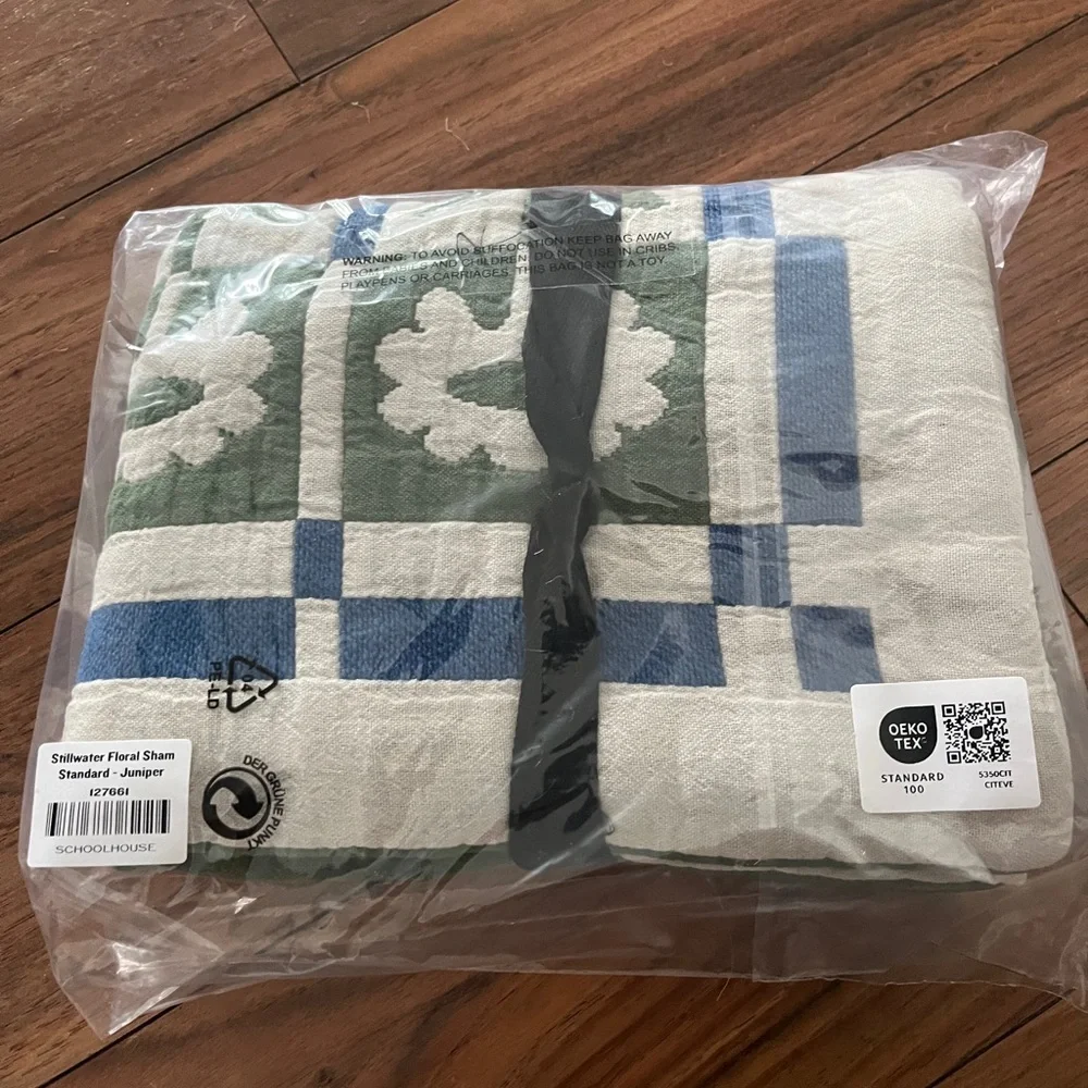 NWT Schoolhouse Electric Stillwater Pillow Sham 100% Cotton (x2) - Picture 2 of 5